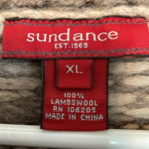 Women’s XL Sundance 100% Lambswool cardigan sweater. Zipper closure top/bottom - Picture 2 of 10